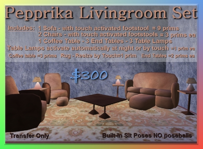 Pepprika Livingroom Set