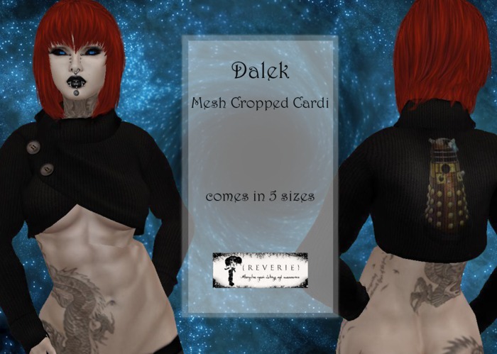 {REVERIE} Mesh Cropped Cardi - Dalek