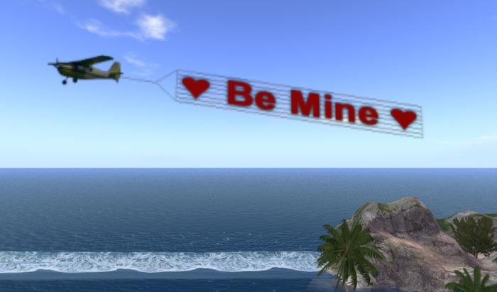 Bi Plane With Banner - ♥ Be Mine ♥