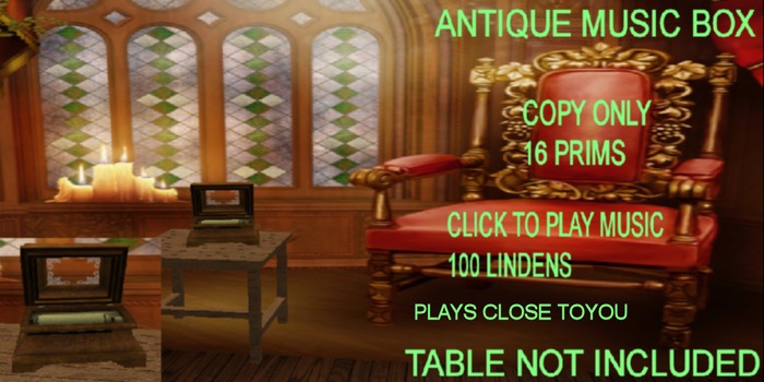 Antique Music Box(Boxed)