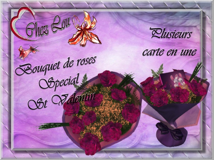 Bouquet de Rose mauve St Valentin
