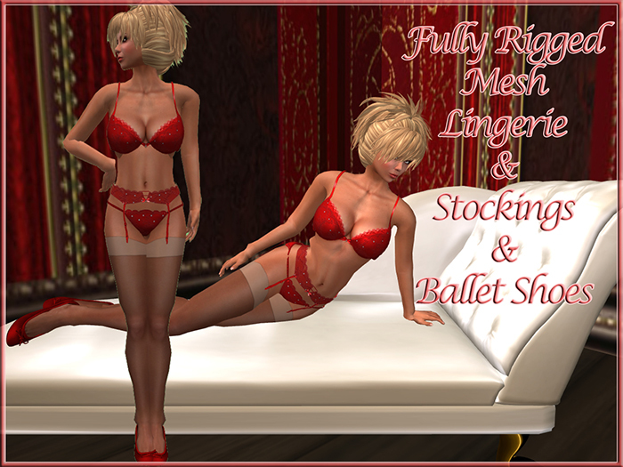 Mesh Lingerie Red
