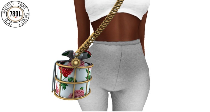 [7891.] Janvier Purse - Floral (W\Reszie)