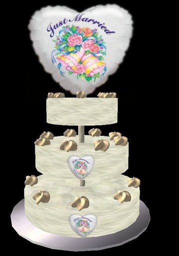 Wedding cake 3 stores high - Just married 