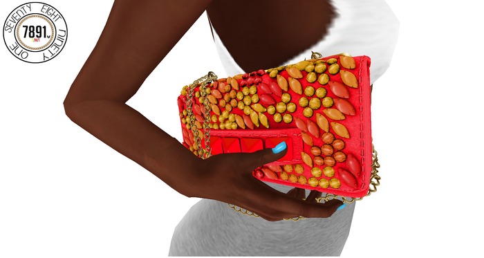 [7891.] Proenza Clutch - Red (W\Resize)