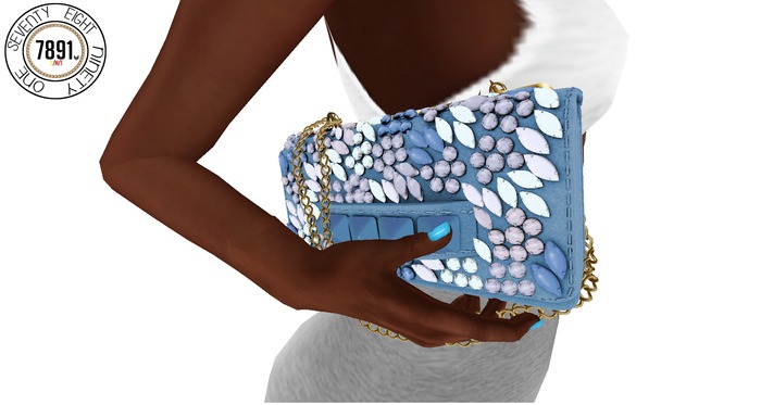 [7891.] Proenza Clutch - BabyBlue (W\Resize)