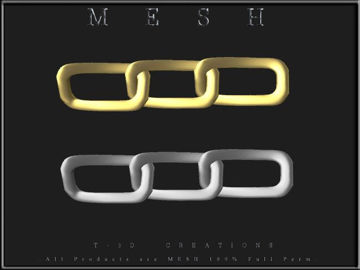 [Feliz] Chain No.2 - 3 Rings [ Gold / Silver ] Micro MESH - Full Perm - 