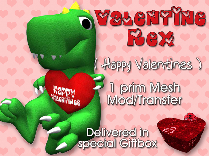 Custom Love: Loveosaurus Rex (Happy Valentines)
