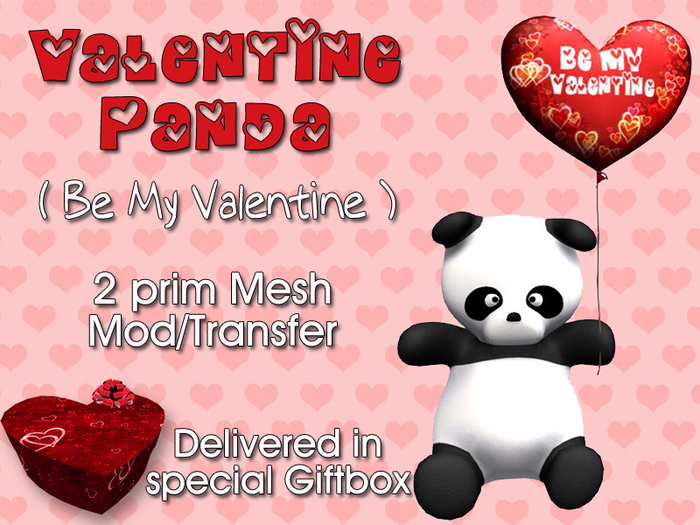 Custom Love: Valentine Panda (Be My Valentine)