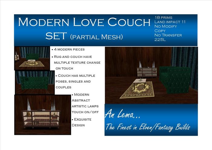 Modern Love Couch Set