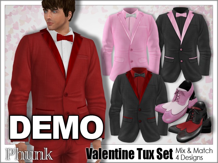 DEMO [Phunk] Mesh Men's Valentine Tuxedo