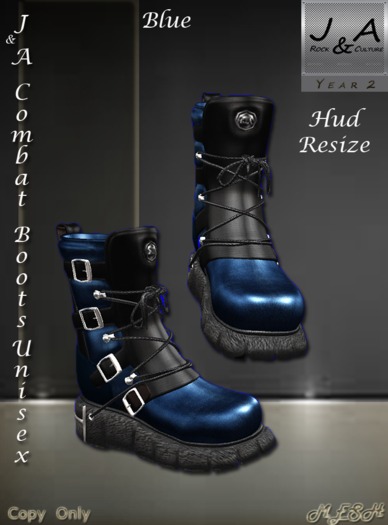 J&A Combat Boots Blue