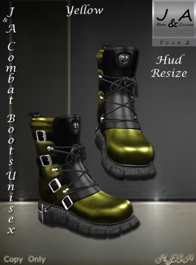 J&A Combat Boots Yellow
