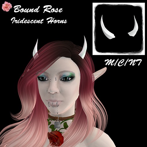 @Bound Rose@ Iridescent Horns