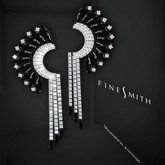 FINESMITH Shameless black and white earrings