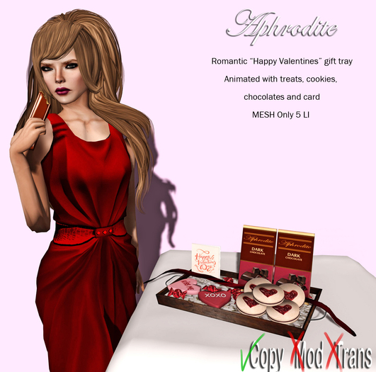 Aphrodite Valentines romantic gift tray