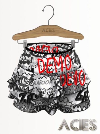 ACIES*Ruffled Skirt DEMO MESH