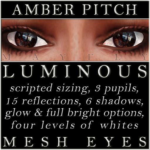 Mayfly - Luminous - Mesh Eyes (Amber Pitch)