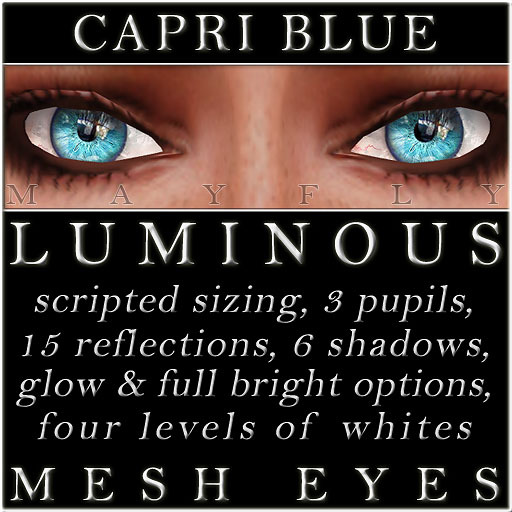 Mayfly - Luminous - Mesh Eyes (Capri Blue)