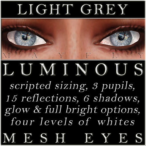 Mayfly - Luminous - Mesh Eyes (Light Grey)
