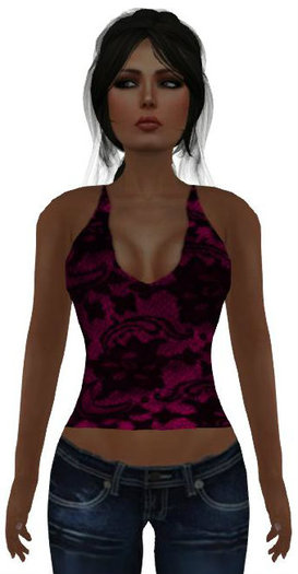 Hot Pink Lace Tank Top