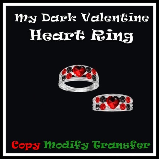 *TLD* My Dark Valentine Heart Ring(Trans)