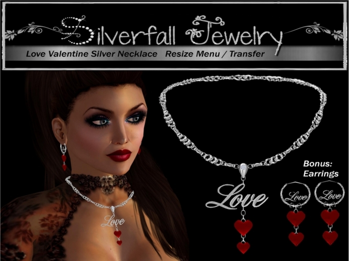 LOVE VALENTINE Silver Necklace