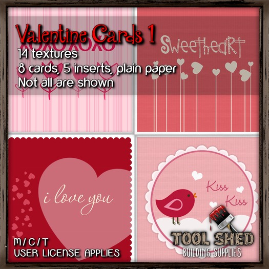 Second Life Marketplace - Tool Shed - Valentine Cards 1