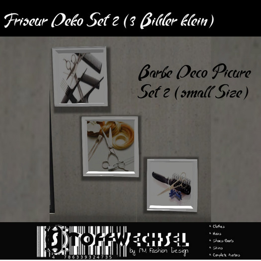 [Stoffwechsel] Friseur Deko Bilder Set 2 (Barber Picture Deco)