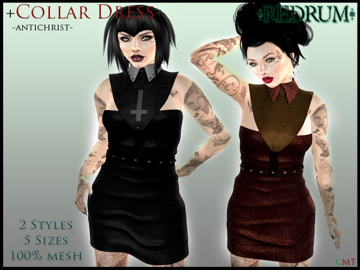 +REDRUM+ Collar Dress Antichrist
