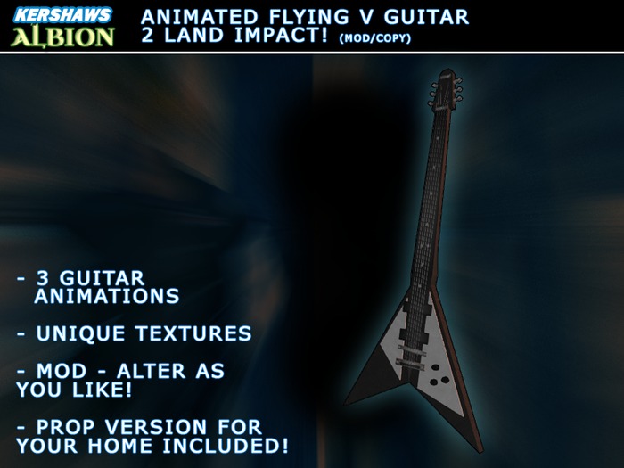 Flying V Guitar Mesh Animated