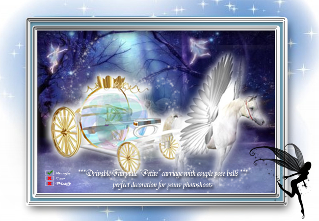 Petite fairy tale Drivable Carriage & Pose