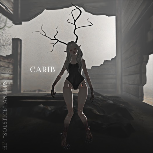 :hf: "Solstice" Antlers [Black] // Buck [Boxed]