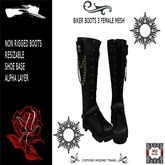 BIKER BOOTS 3 FEMLE MESH