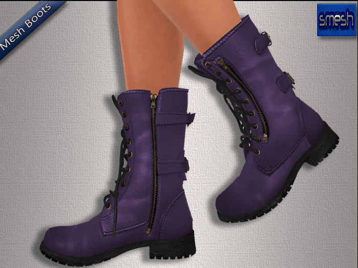 !!smesh ~ [ADD Me or WEAR ME] Purple Mesh Low Boots