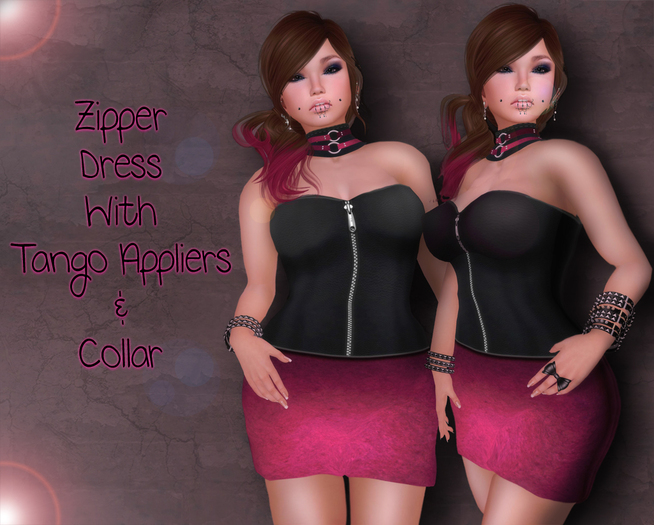 *MB* Zipper Dress with tango applier  boxed