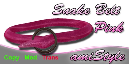 Snake Belt Pink