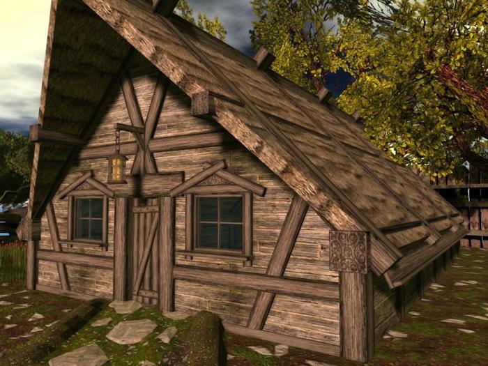 Bergfried Haus 3 Mesh mit Holz