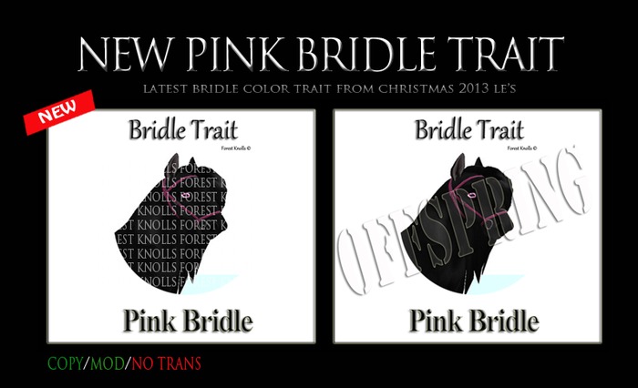 NEW PINK BRIDLE SIGNS