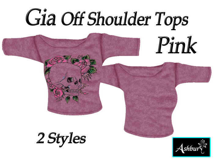 [ASHBURY] Gia Off Shoulder Top-Pink