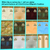 White Lily on various 1 box
