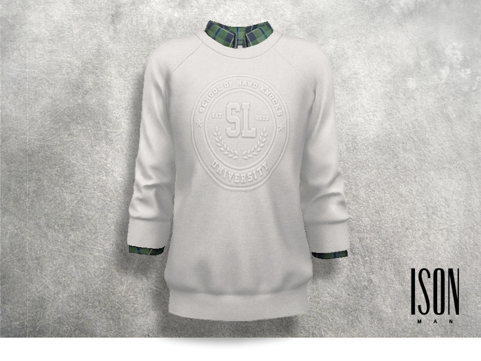 ISON MAN - embossed sweatshirt (white)