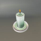 Multicolor Round Pillar Prayer Candle with Multicolor Dish box