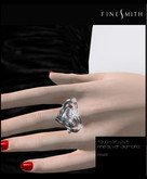 touch of love ring silver- HEART SHAPE RING SET WITH DIAMONDS