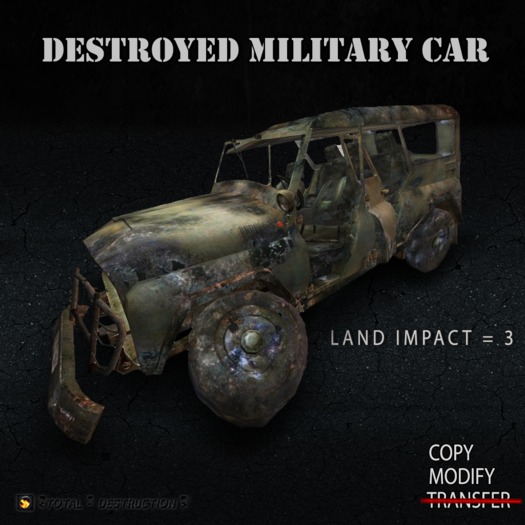RUSTY VEHICLES - Destroyed Military Car - LI 3 - Copy - Mod