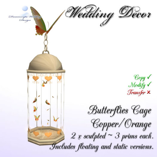 Butterflies Cage - Copper/Orange [Boxed]