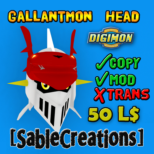 [Sable Creations]  Gallantmon Head/Helmet  BOX