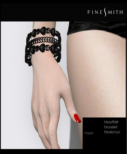heartfelt bracelet onyx