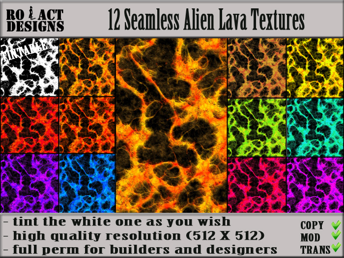 Ro!Act Designs 12 Seamless Alien Lava