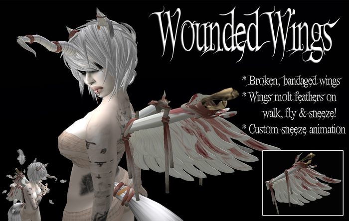 .:-CatniP-:.  Wounded Wings *White* 